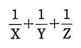 1÷X＋1÷Y＋1÷Z
