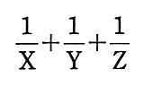 1÷X＋1÷Y＋1÷Z