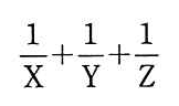 1÷X＋1÷Y＋1÷Z