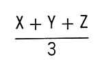 (X＋Y＋Z)÷3