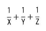 1÷X＋1÷Y＋1÷Z