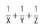 1÷X＋1÷Y＋1÷Z